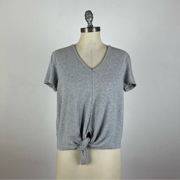 Madewell Texture & Thread Modern Tie Front Top - Picture 2 of 9